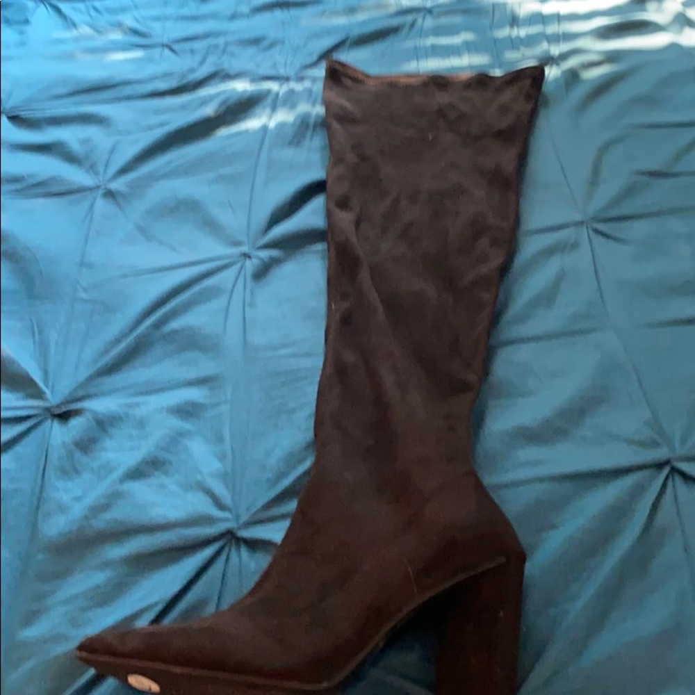 Thigh high black boots